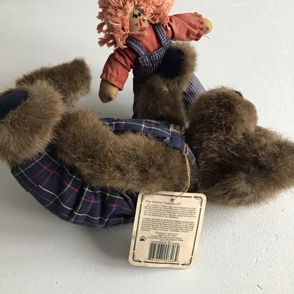 Adorable Boyds Bears Simon Beanster And Andy - Brown Plush Teddy with His Doll - Picture 5 of 13
